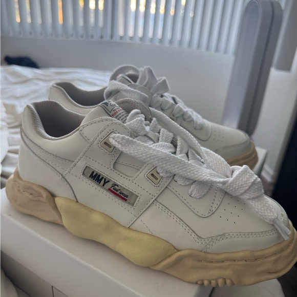 Miharayasuhiro White and Tan Sneakers